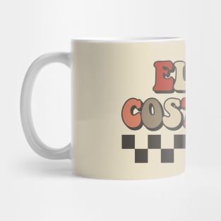 Elvis Costello Checkered Retro Groovy Style Mug